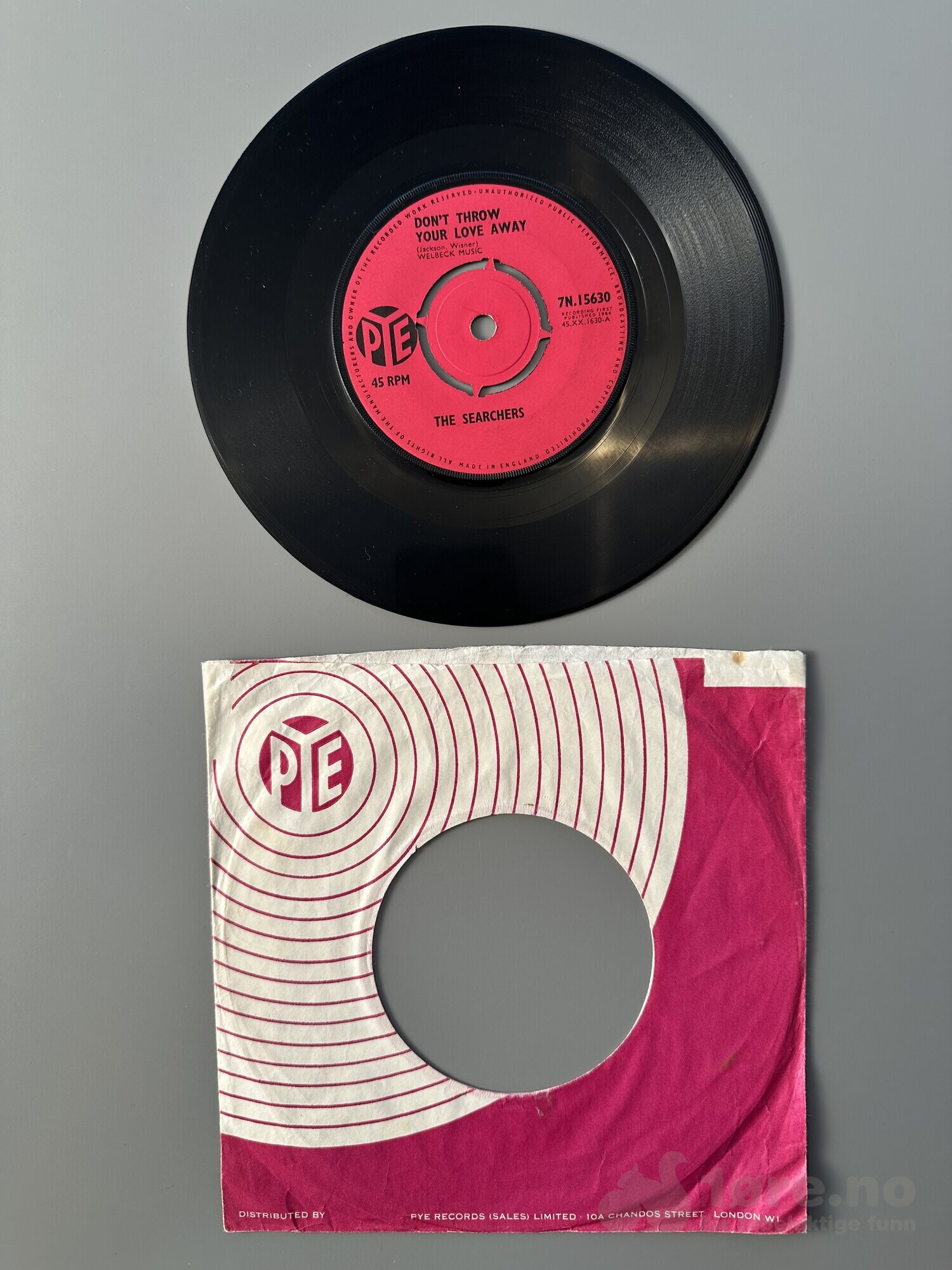Singel - The Searchers - Don’t throw your love away, bilde 2