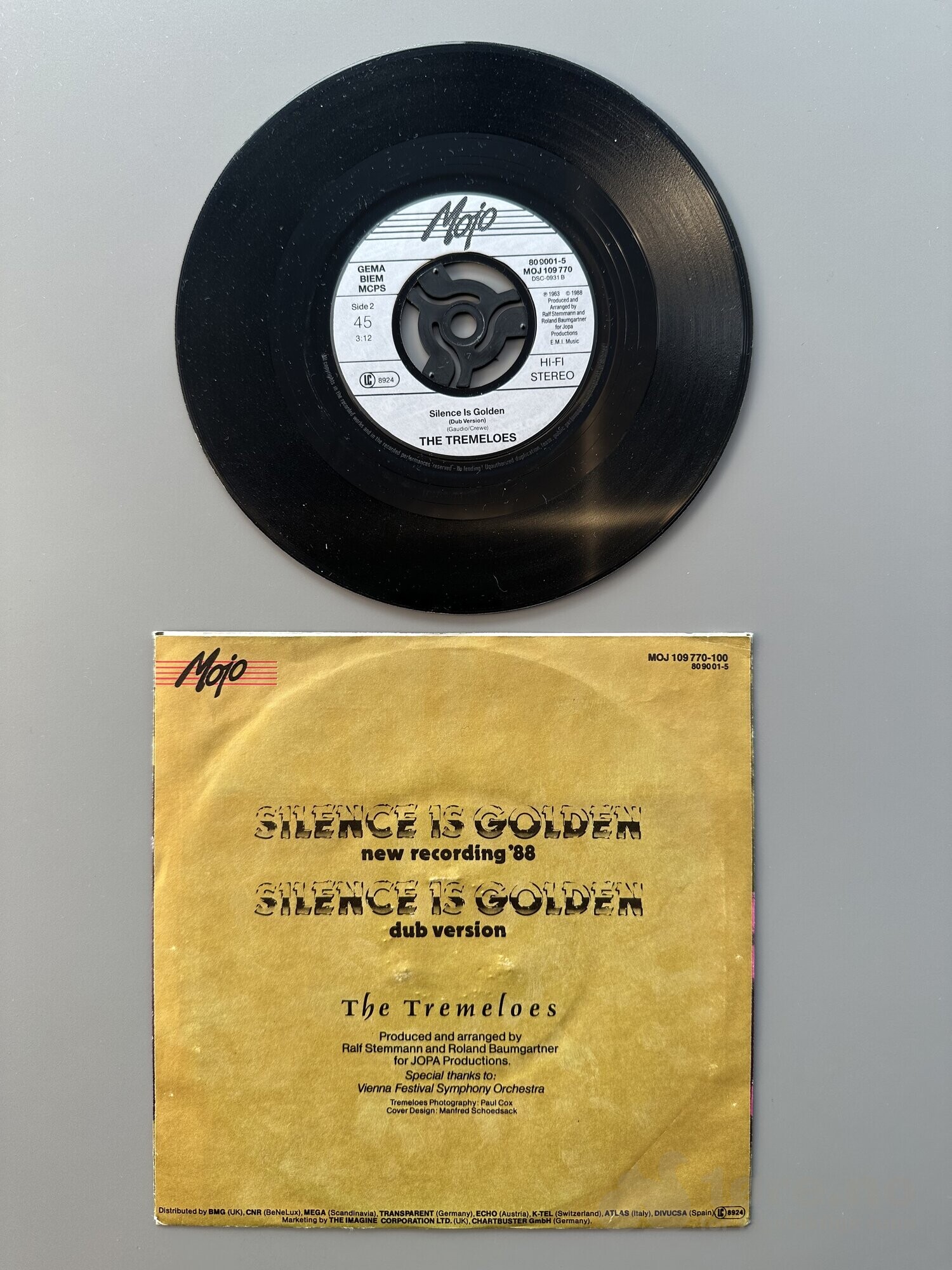 Singel - The Tremeloes - Silence Is Golden (new recording 1988), bilde 3