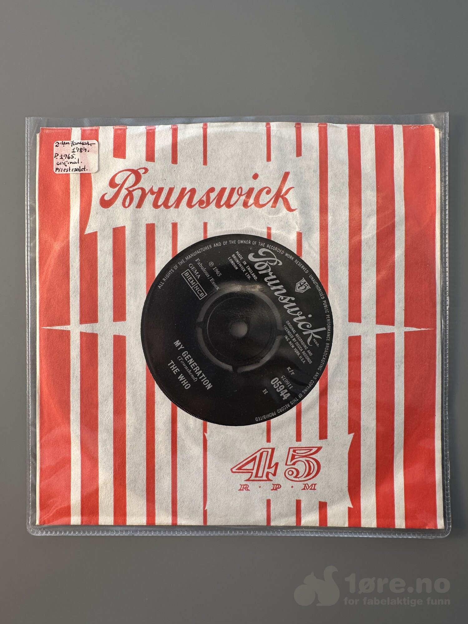 Singel - The Who - My Generation
