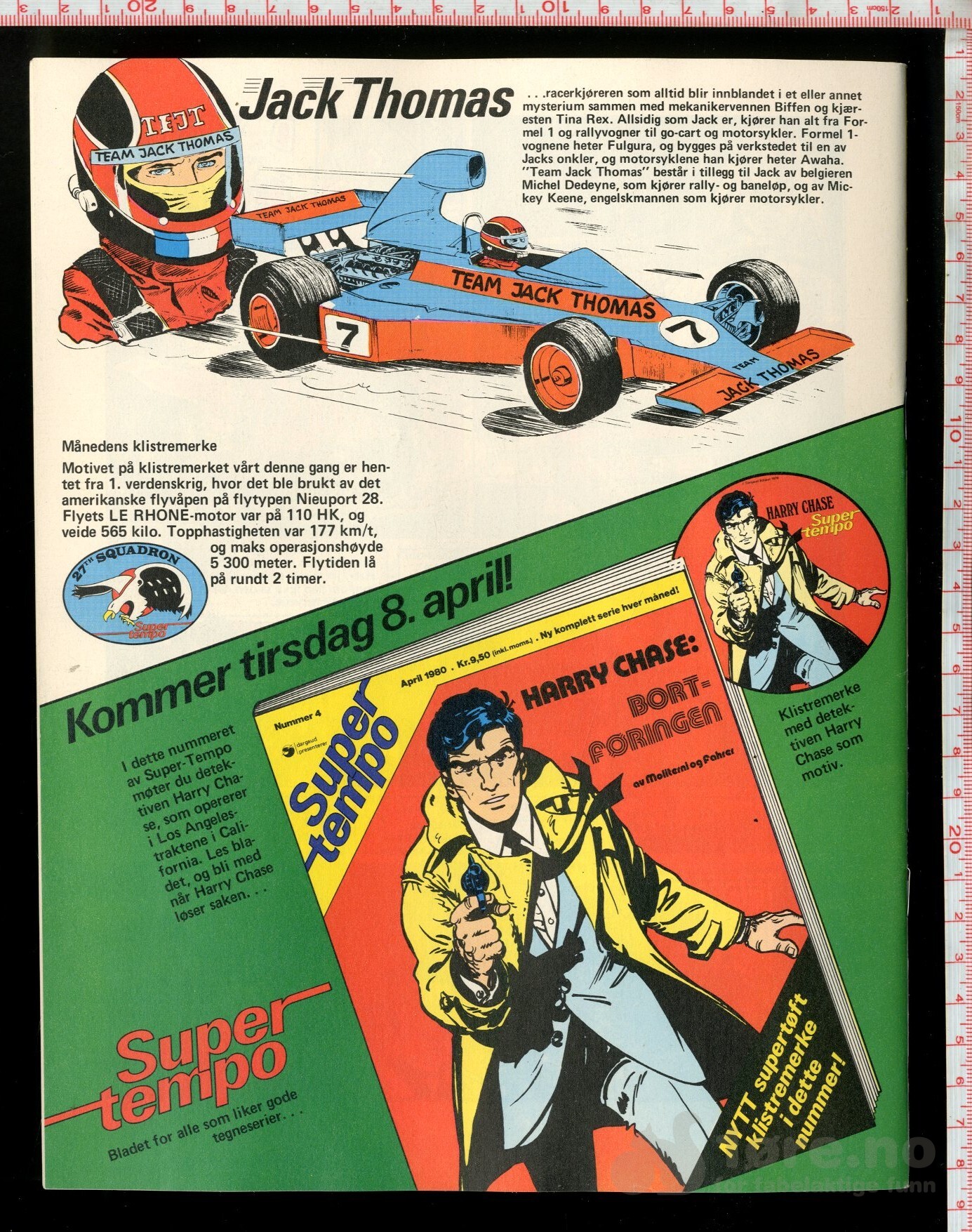 Super Tempo 1980 Nr 3 med klistermerke, bilde 3