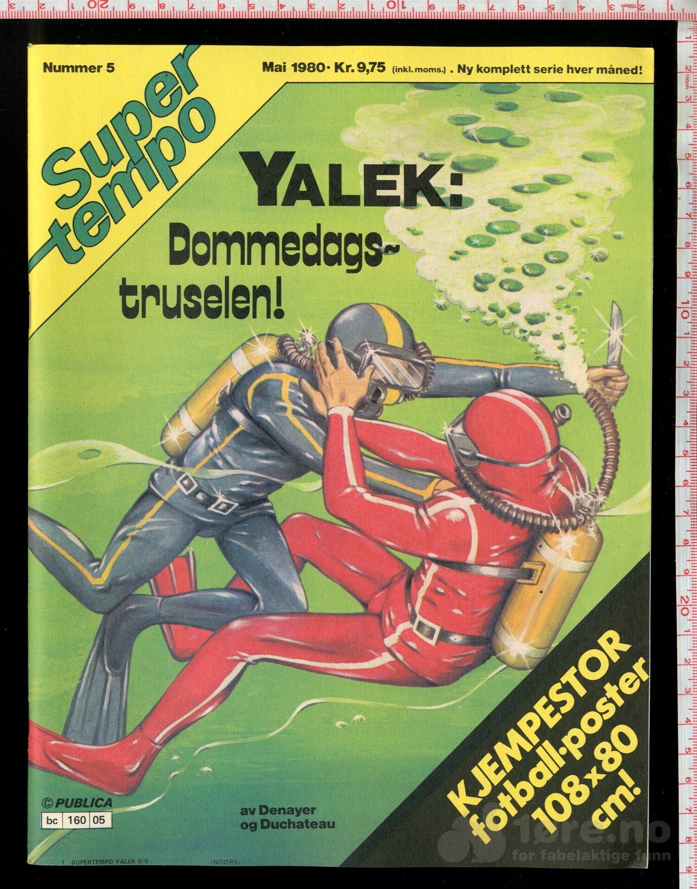 Super Tempo 1980 Nr 5 med klistermerke og plakat, bilde 2