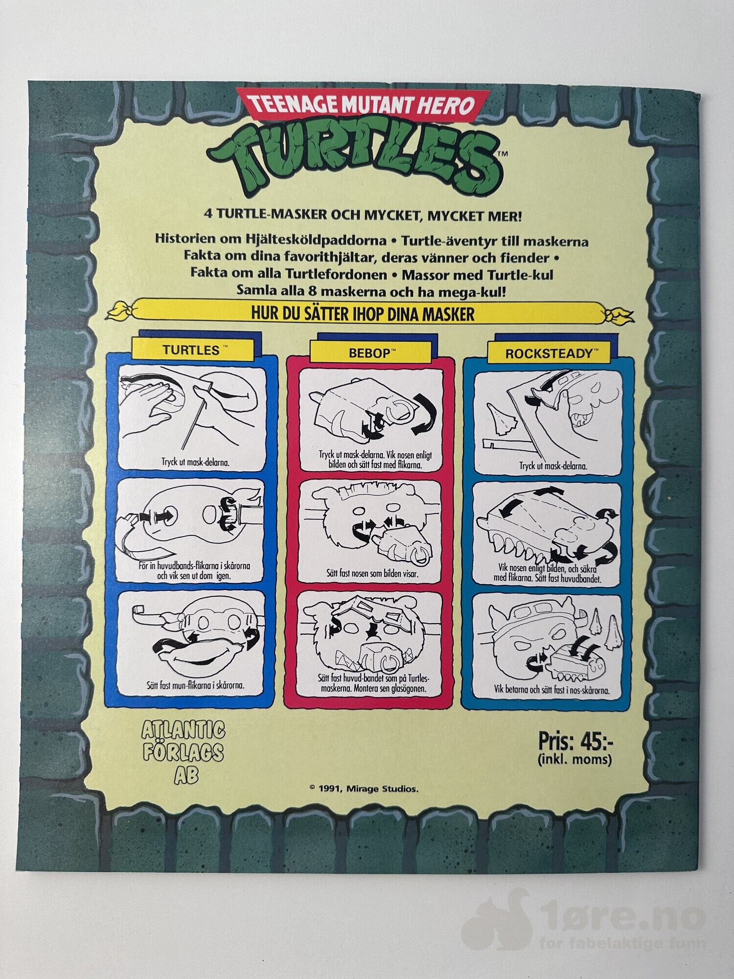 Turtles Masker 1991 Nr 3, bilde 2