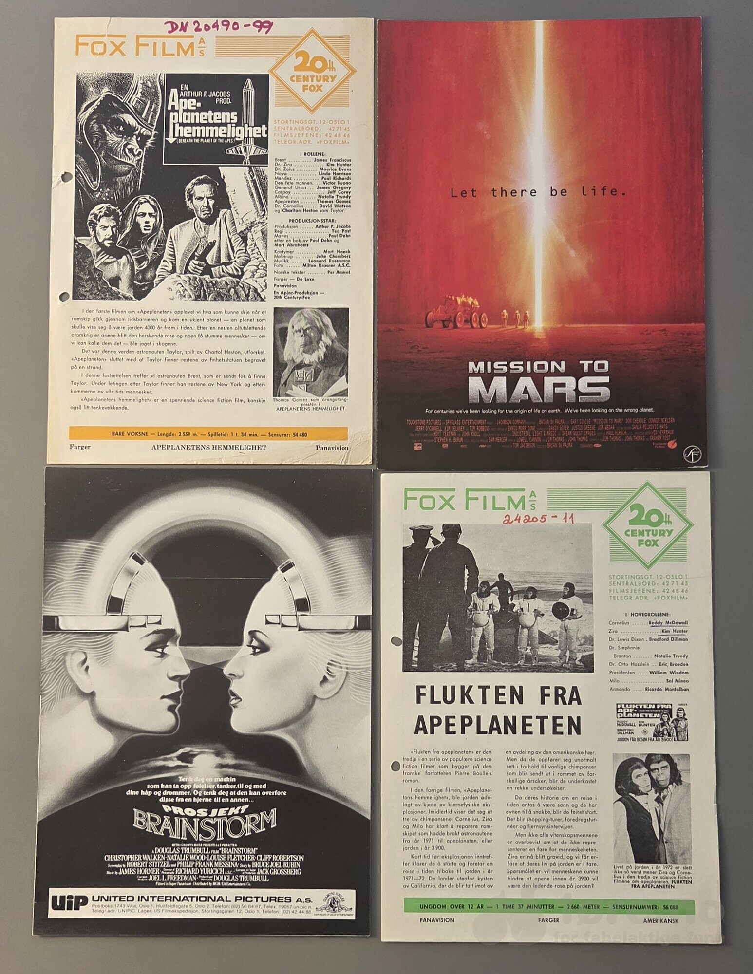 Vaskesedler Science fiction/ Fantasy Filmer