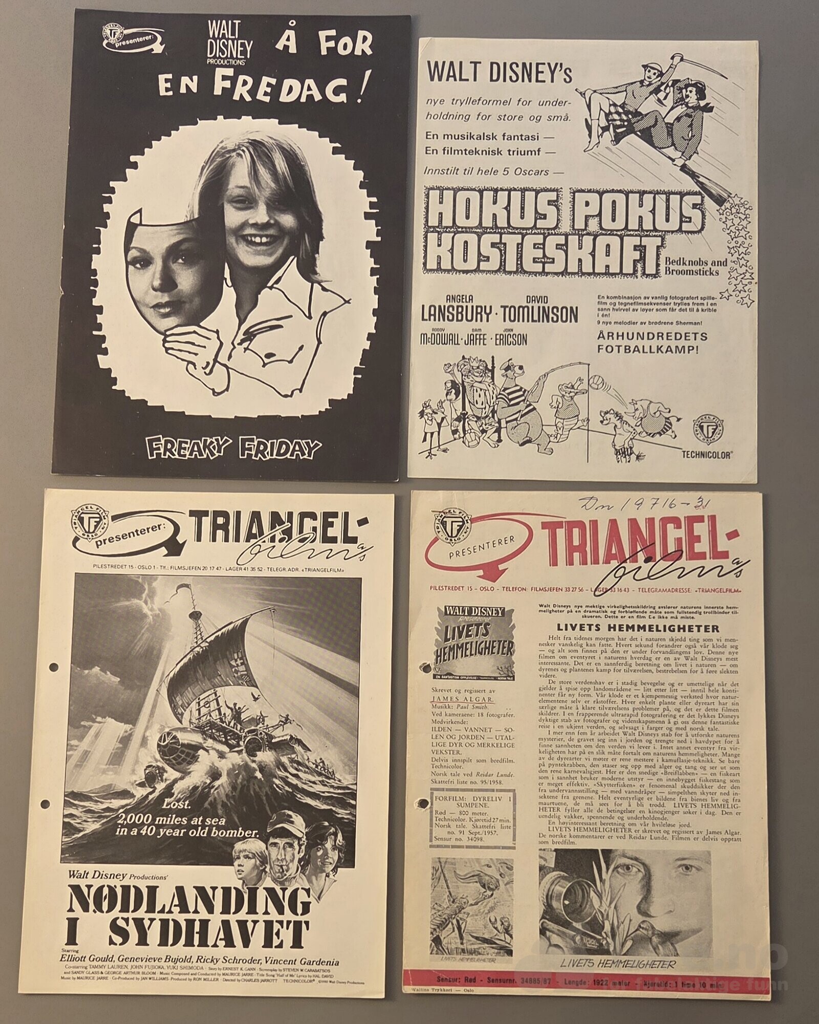 Vaskesedler Walt Disney filmer lot 1